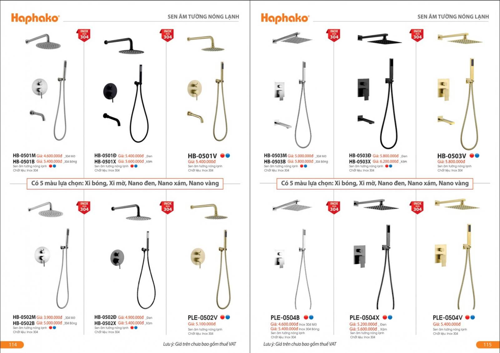 Thiết bị vệ sinh HAPHAKO Bảng giá và Catalogue mới nhất 2024 /Page 58
